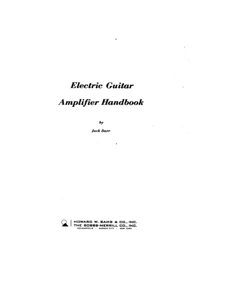 Electric Guitar Amplifier Handbook